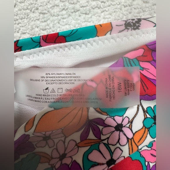 Raisins Curve Trendy Pl Sz 16W Two pices Swimsuit Ares Tankini&Keoria Bottom Red - Picture 6 of 14